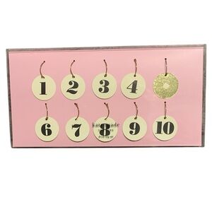 Kate Spade Cream and Gold Numbered Drink Tags